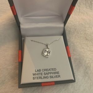 NWT-White Sapphire Sterling Silver